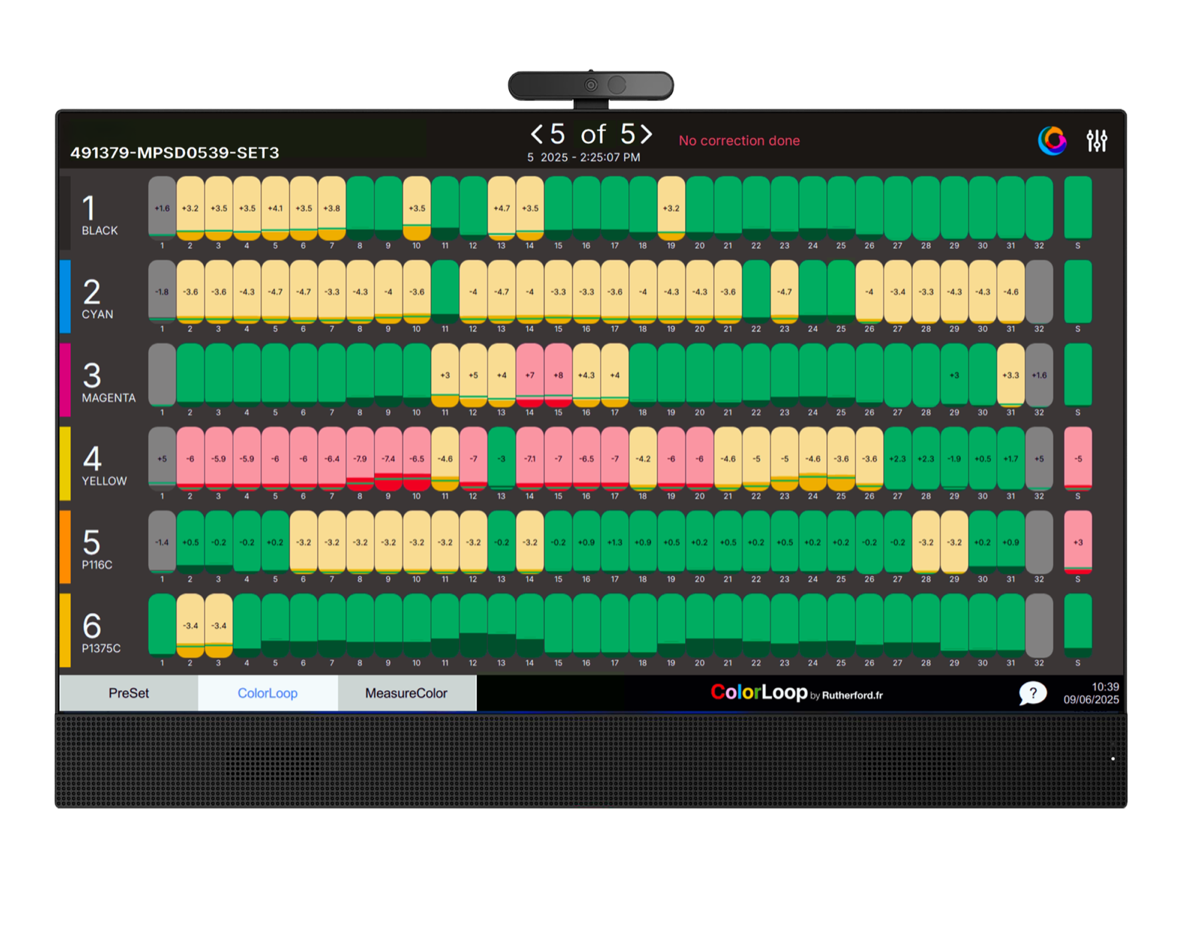 ColorLoop AI-guided makeready interface