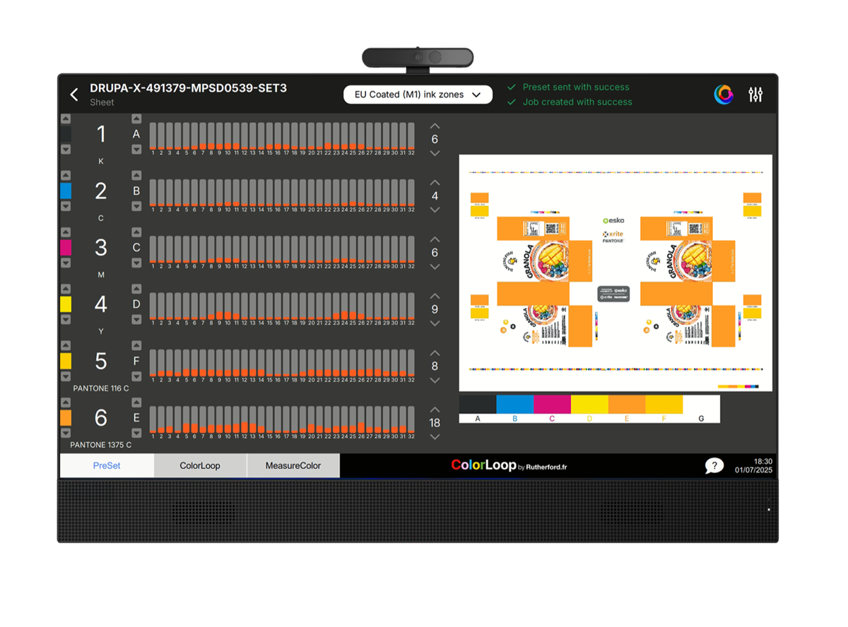 ColorLoop visual job selection screen